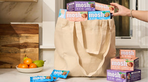 Grabbing MOSH bars in the kitchen