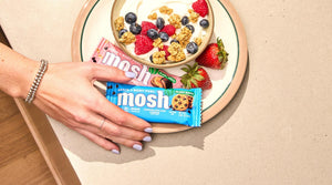 MOSH bars next to yogurt bowl