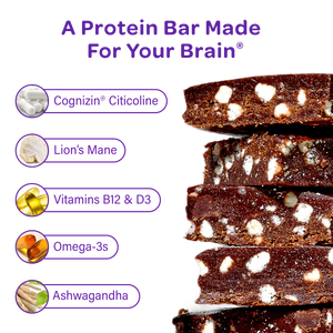 MOSH Chocolate Brownie Crunch brain health protein bar macronutrient overview