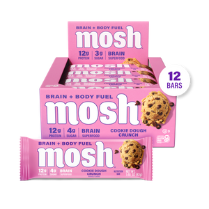 MOSH Cookie Dough Crunch brain health protein bar, front of package