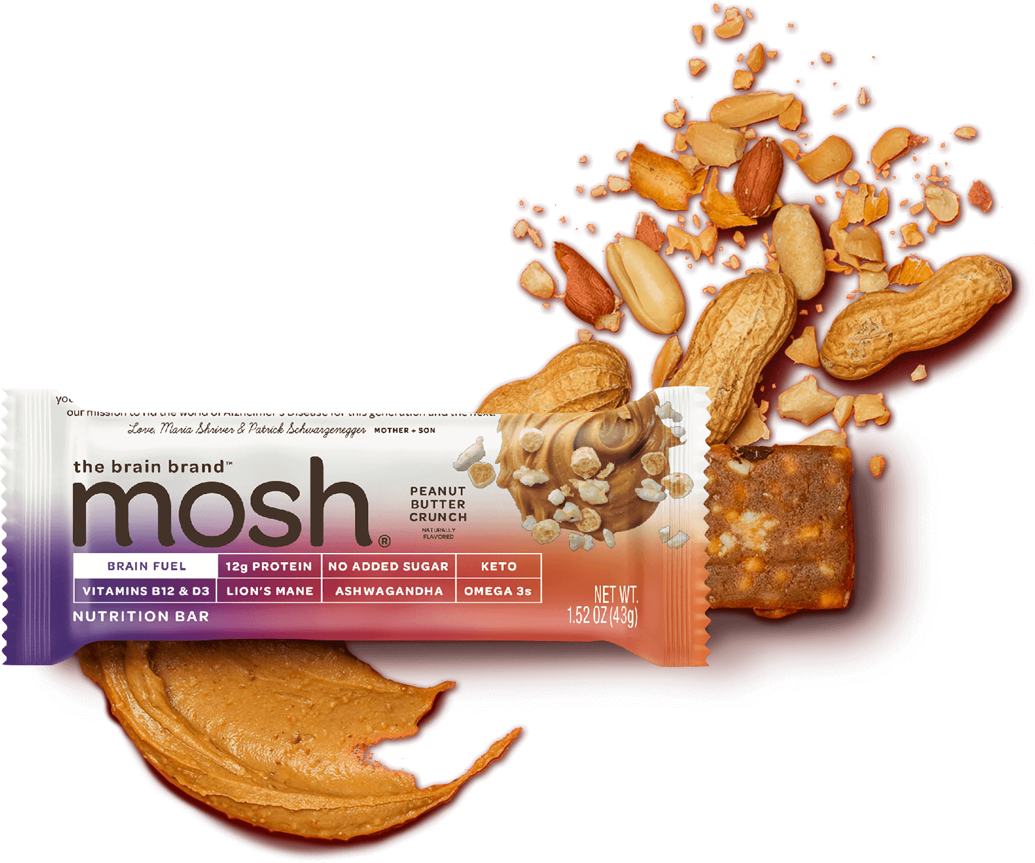 MOSH Peanut Butter Crunch Protein Bars | Gluten-Free & Keto
