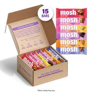 MOSH Mind Blowing Variety Pack brain health protein bars, ingredients image